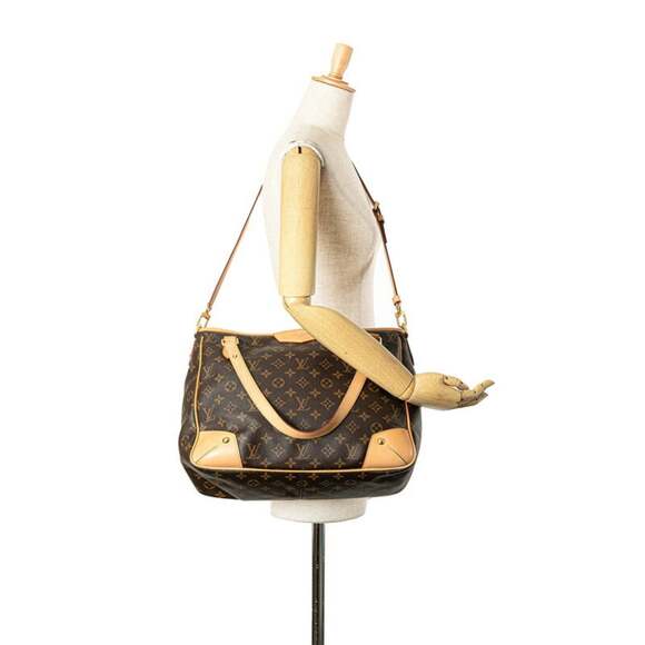 LOUIS VUITTON Authentic Brown Monogram Leather Shoulder Bag
